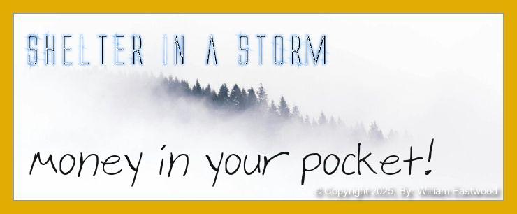 Shelter in a storm money silver gold in your pocket