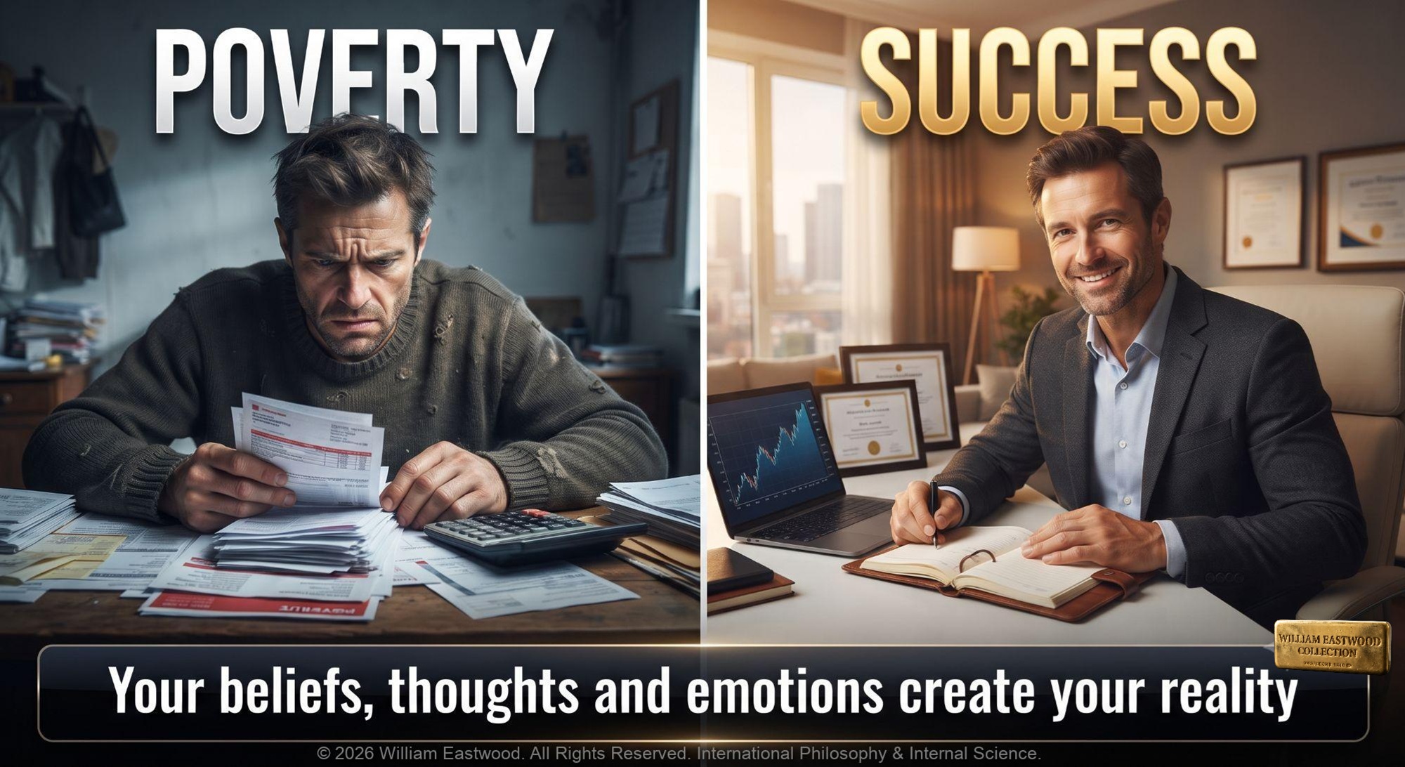 POVERTY SUCCESS Your beliefs, thoughts and emotions create your reality