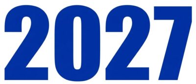 The year, "2027" in blue font on a white background.